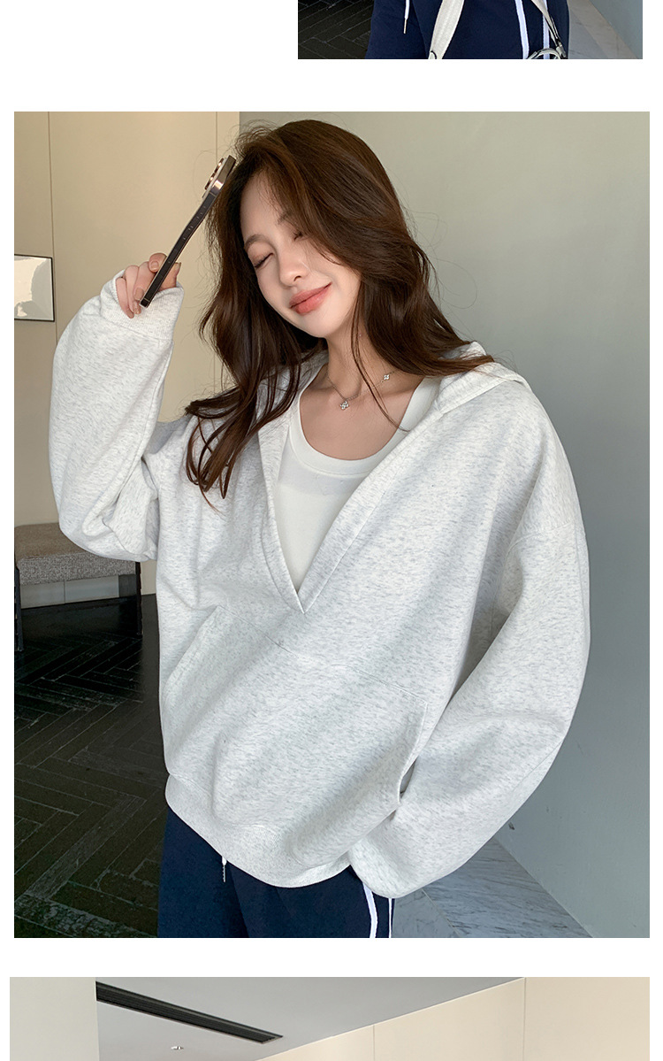 Ladies Loose Fit Cotton Blend Hoodie