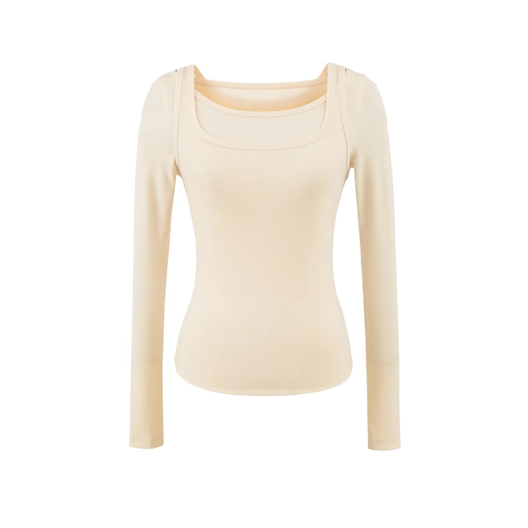 Ladies Sensual Bodycon Solid Long Sleeve Tee