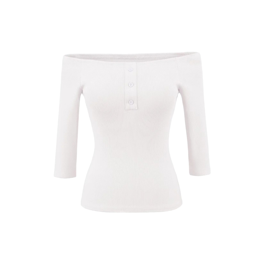 Sexy Slim Three-Quarter Scoop Neck Bodysuit