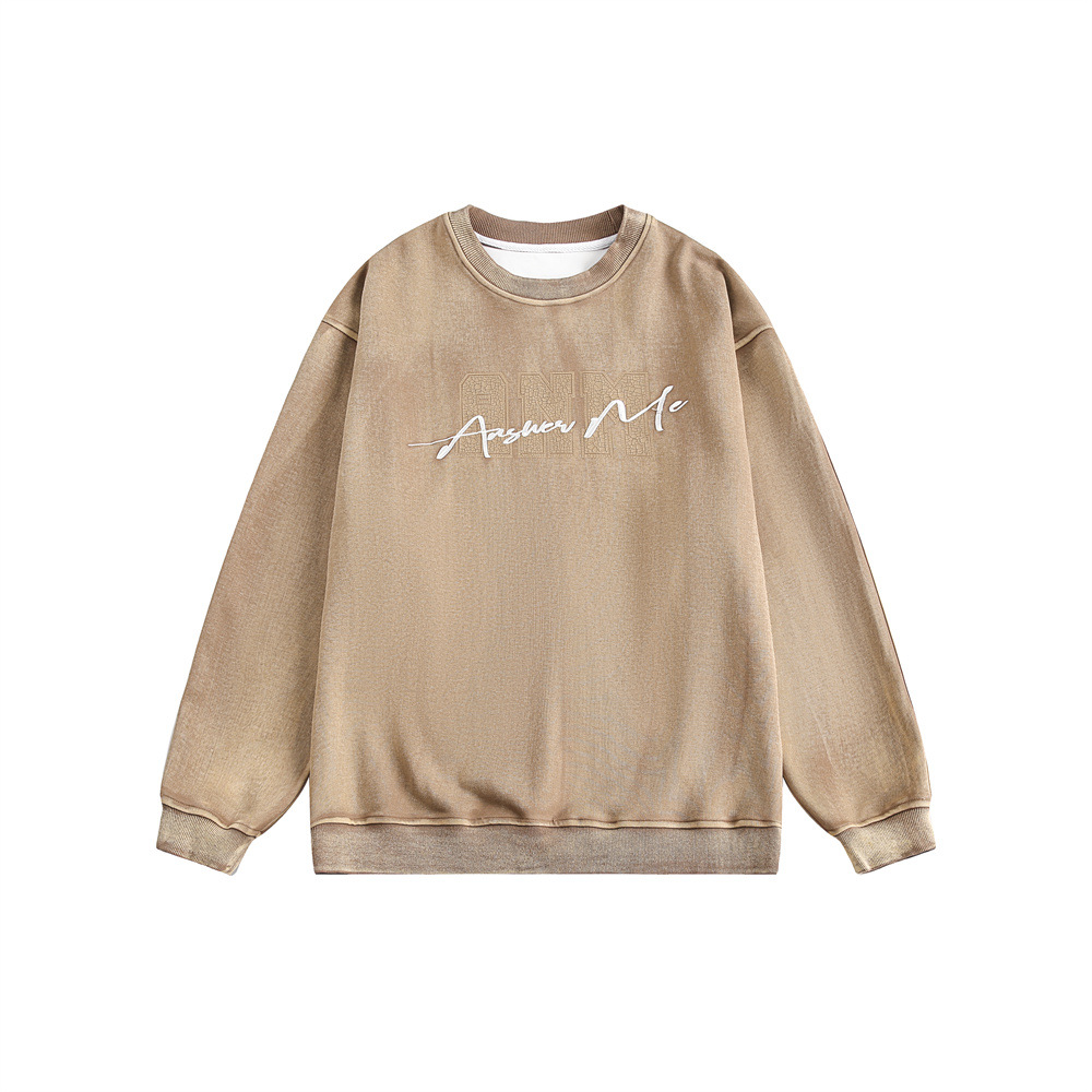 Vintage Embellished Graphic Oversized Long Sleeve Hoodie