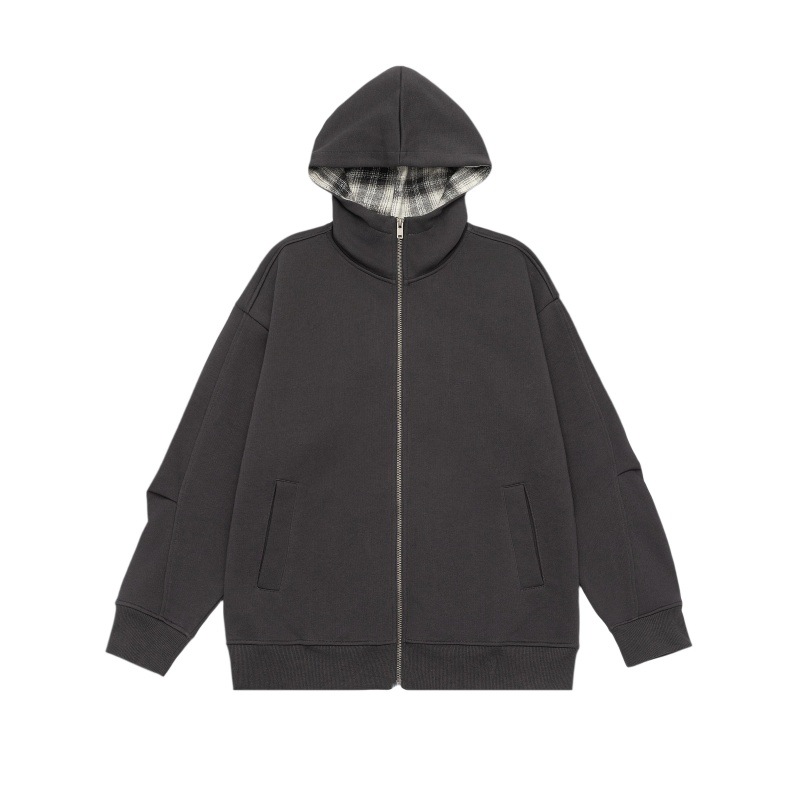 Streetwear Relaxed Zipper Hoodie