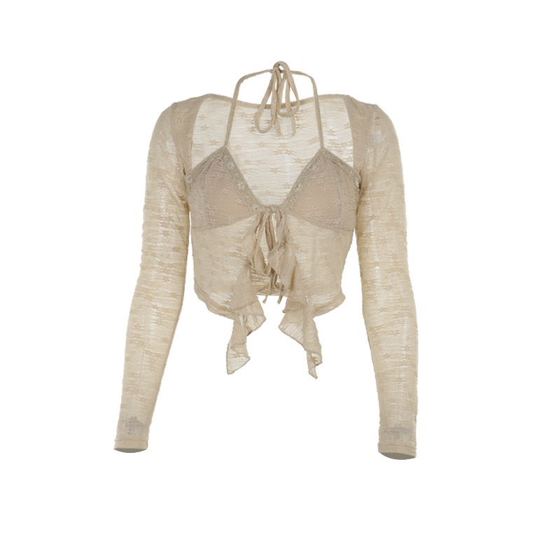 Full Sleeve Square Neck Illusion Blouse