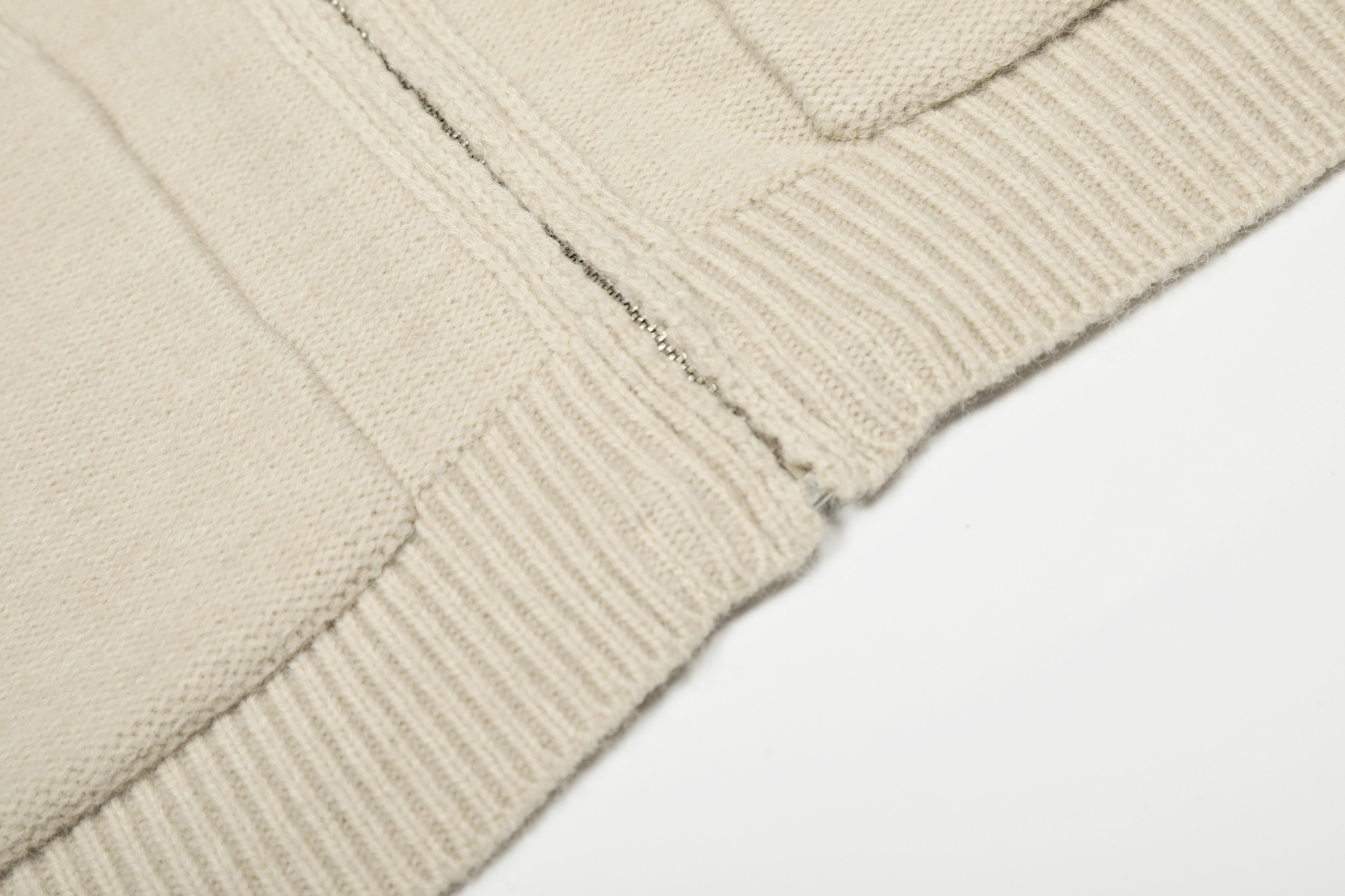 Retro Jacquard Zip Front Loose Fit Sweater
