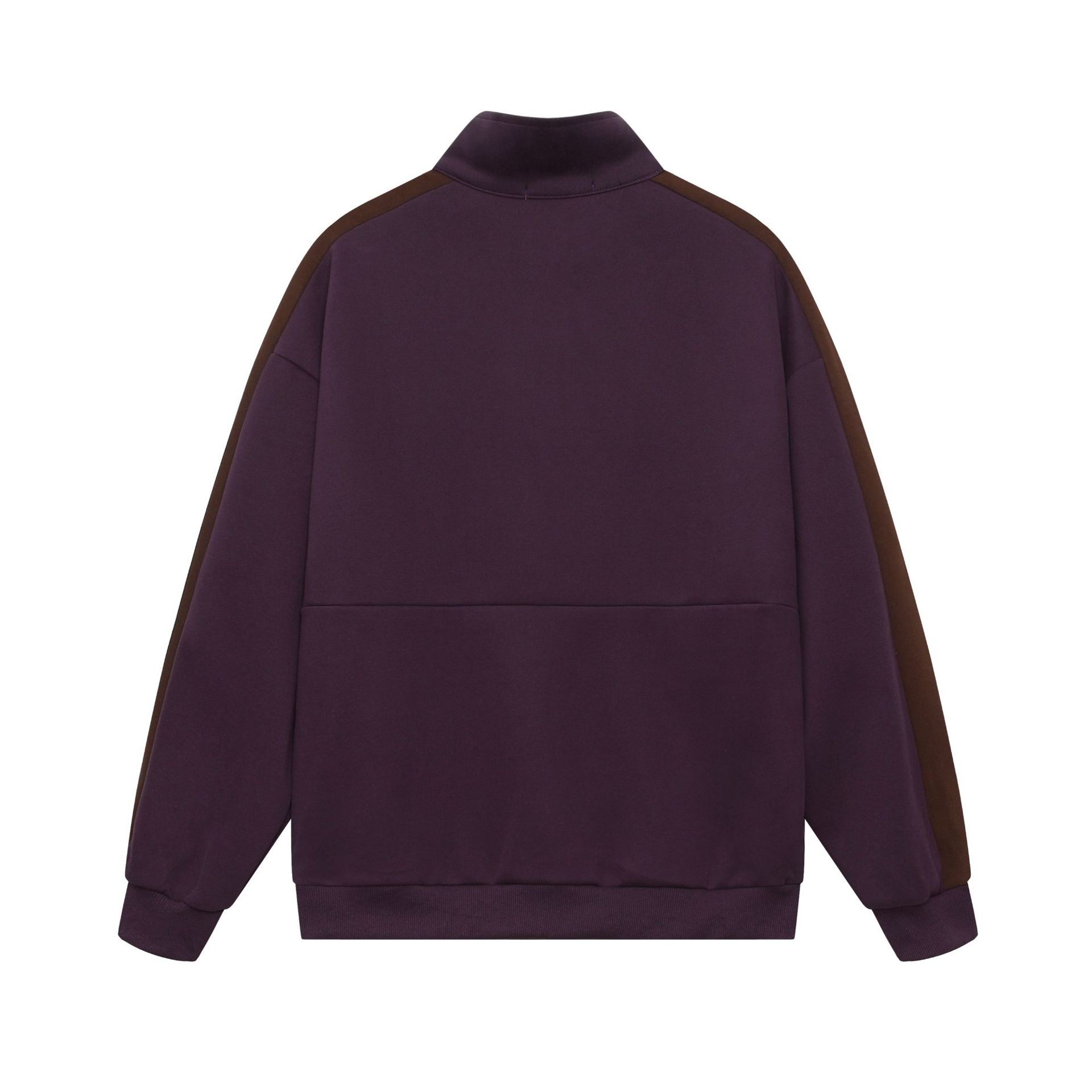 Striped patchwork sweatshirt stand up collar sweatshirt for men and women