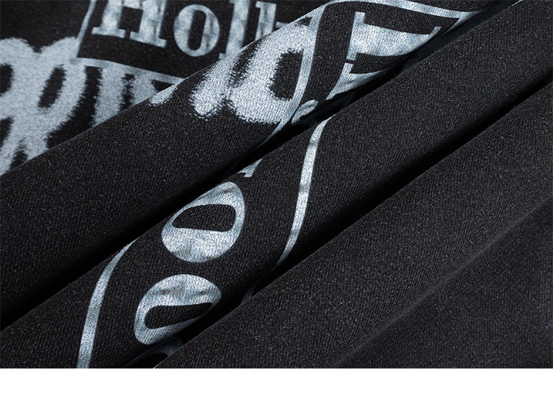 Ripped Hooded Sweatshirt with Fleece Lining