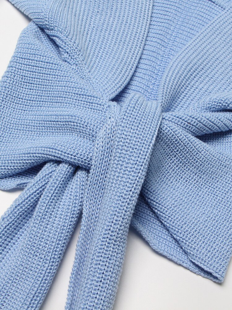Ladies Open Back Knit Pullover Sweater