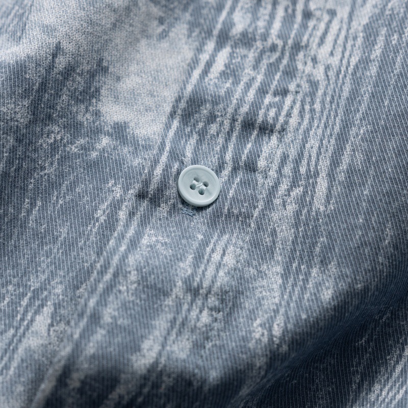 Tie dye bark patterned long sleeved casual shirt