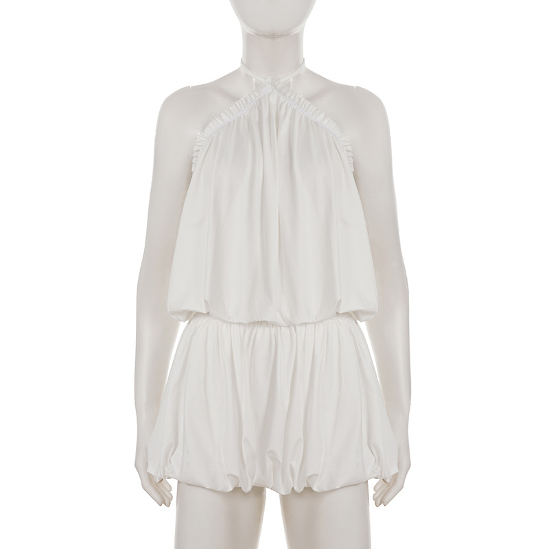 Sleeveless Open Back Sash Dress