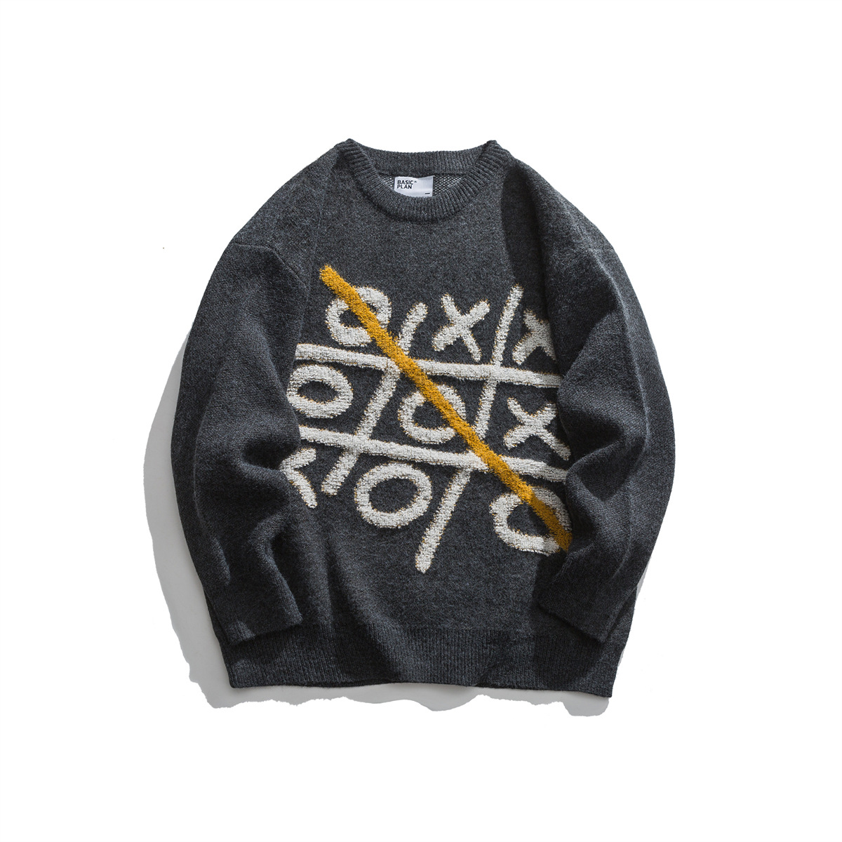 Japanese Workwear Color Block Long Sleeve Sweater