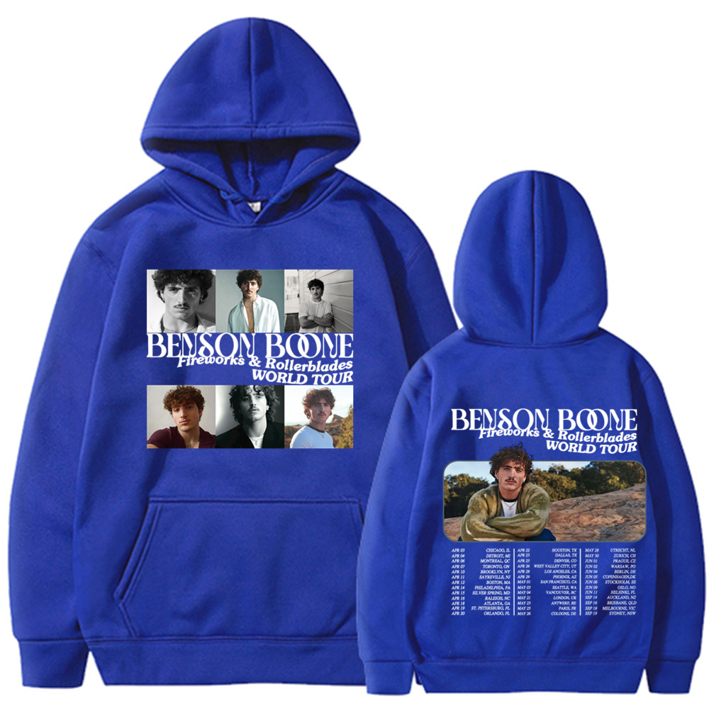 Ladies Loose Fit Long Sleeve Patterned Hoodie
