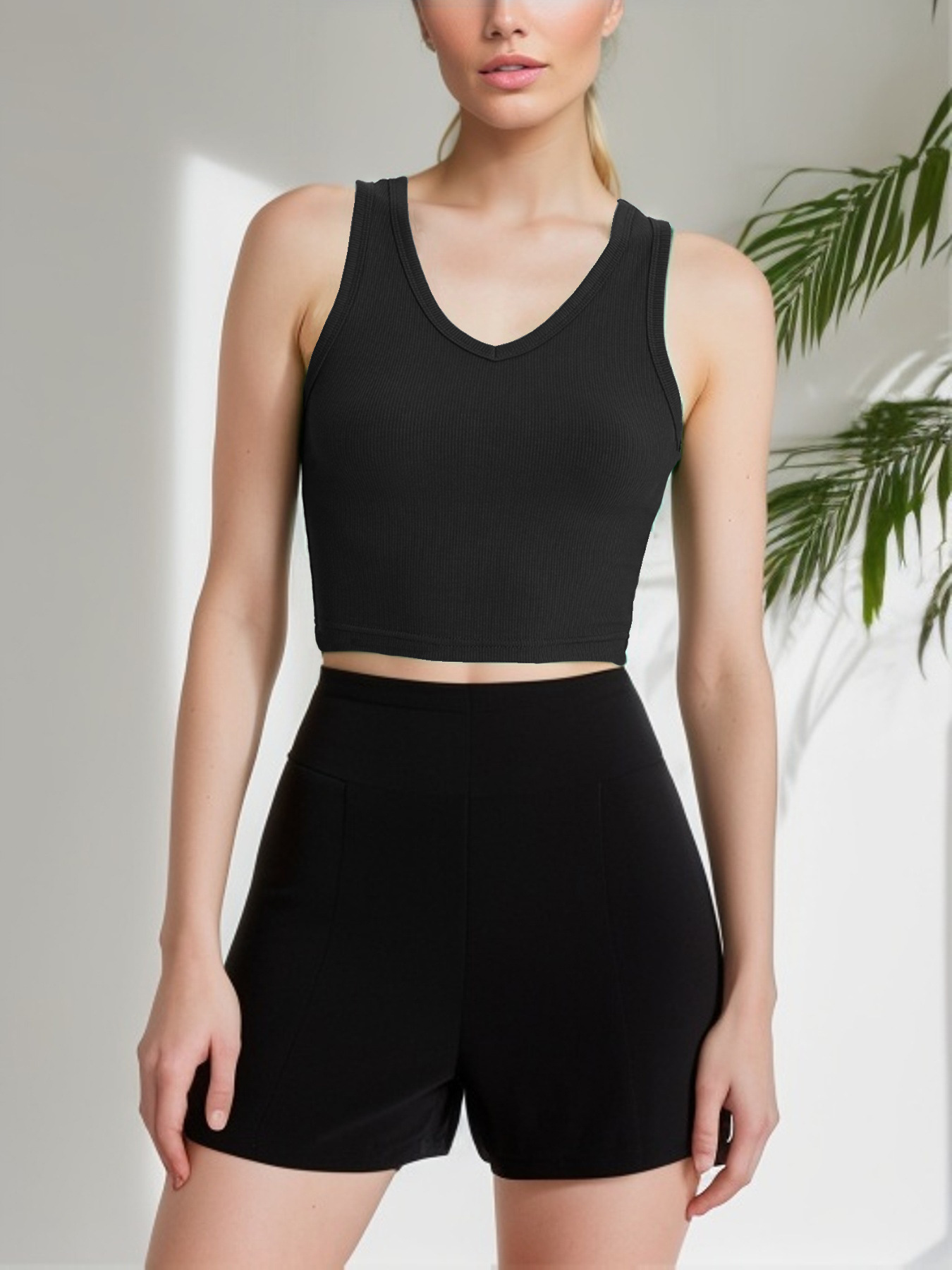 Sexy slim fit V-neck sleeveless vest