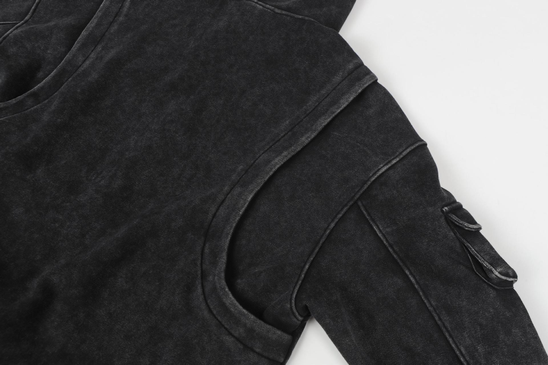 Retro Graphic Faded Cotton Polyester Hoodie