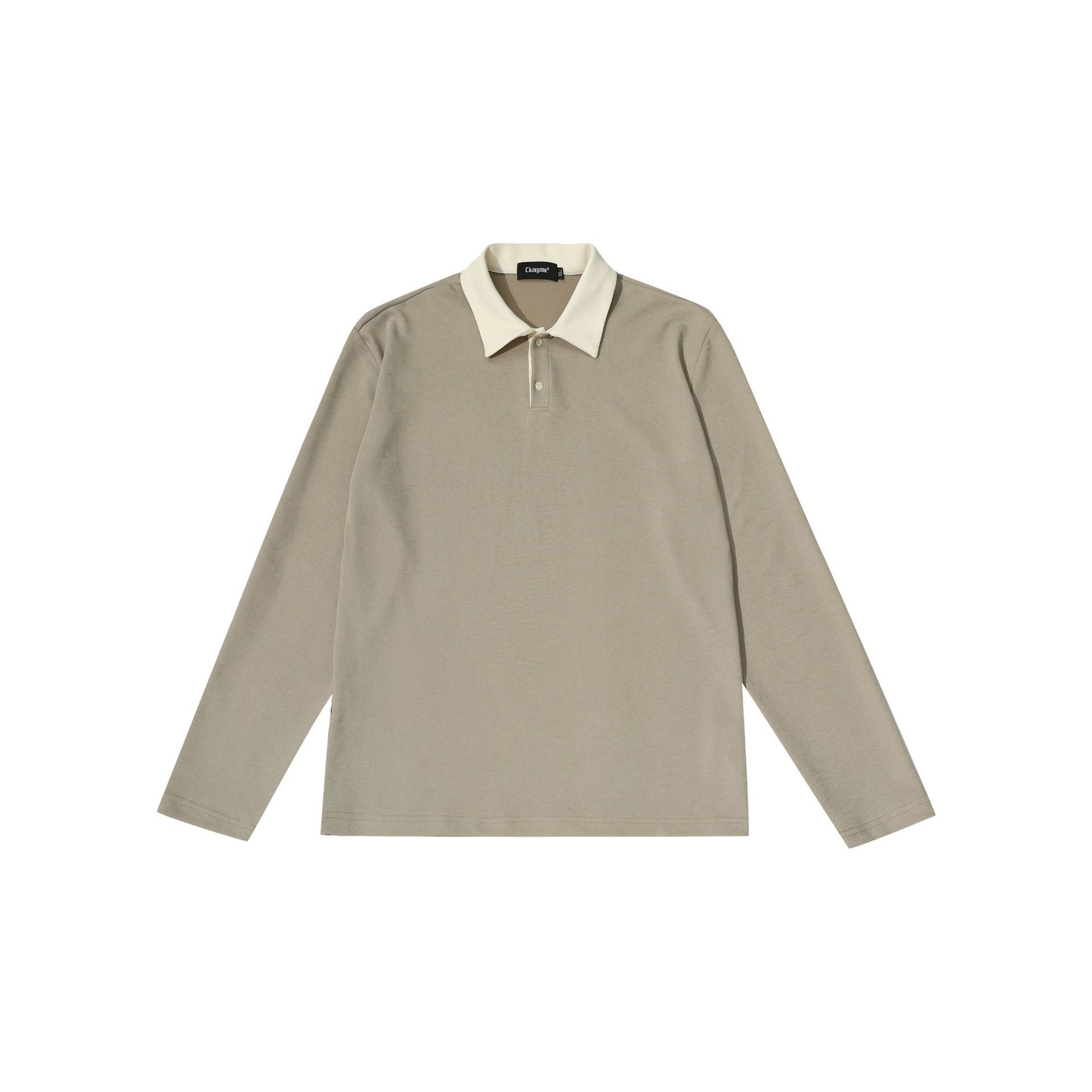 Vintage Color-Block Long Sleeve Cotton Blend Sweater
