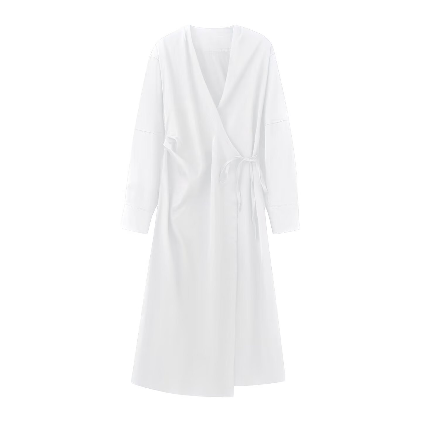 Plunge Crisscross Front Kaftan Dress