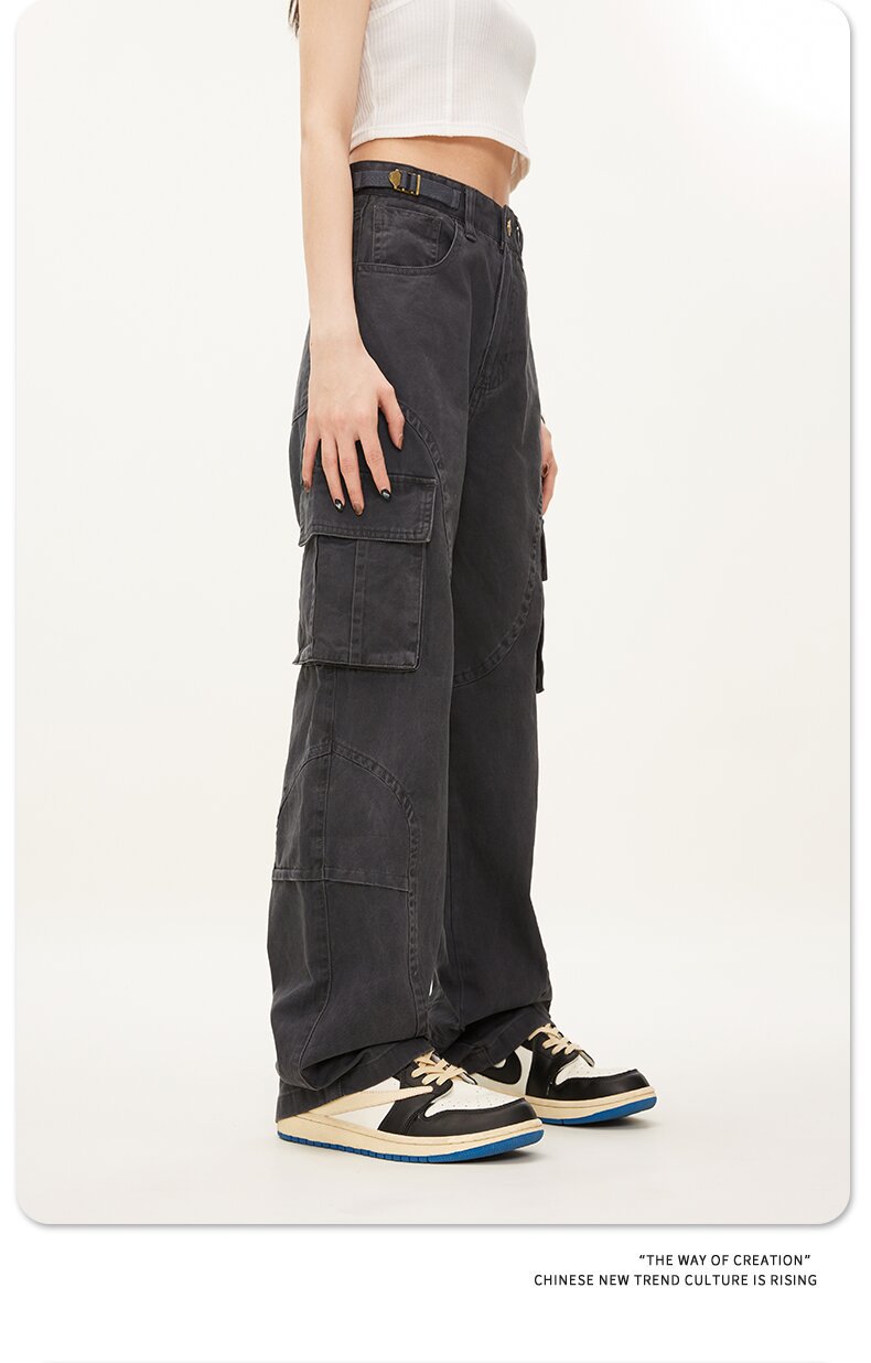 Unstructured Relaxed Fit Cotton Cargo Pants