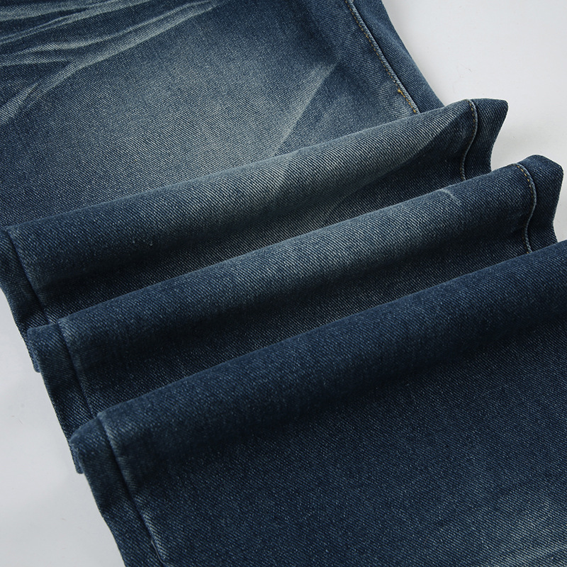 Vintage pleated washed denim jeans with loose fit and low waisted design for the street