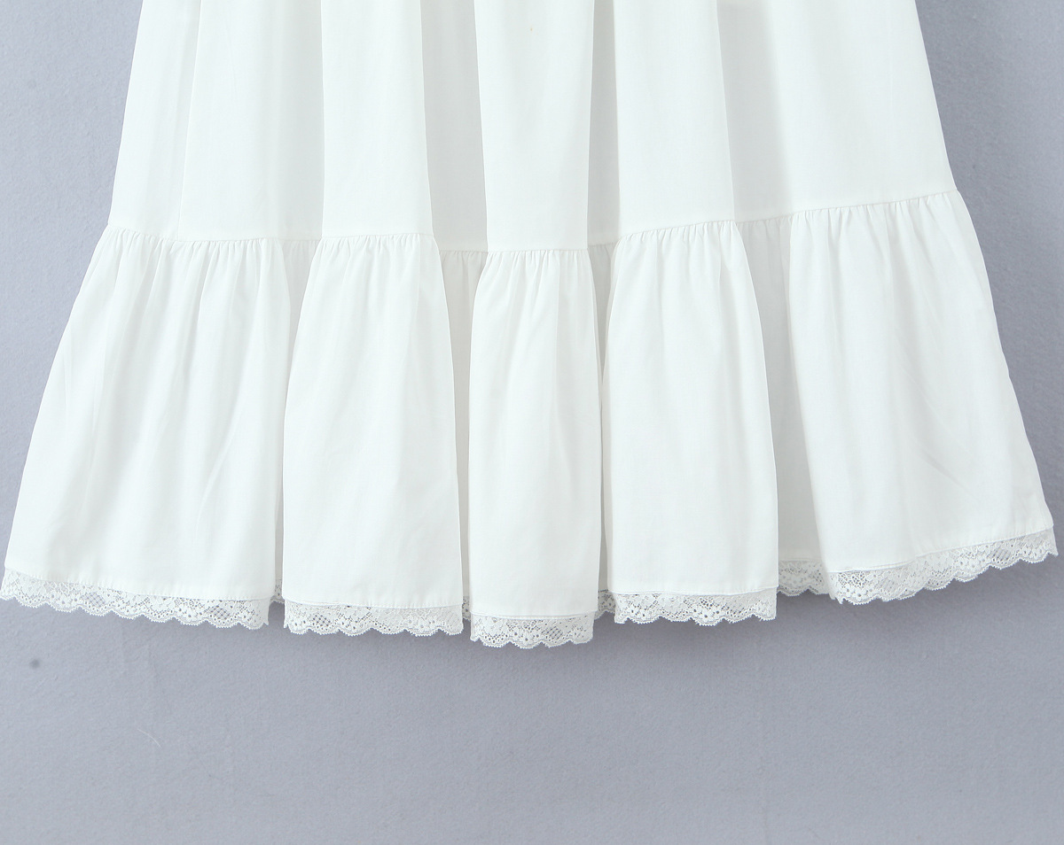 Round Neck Solid Polyester Polished Commute Dress