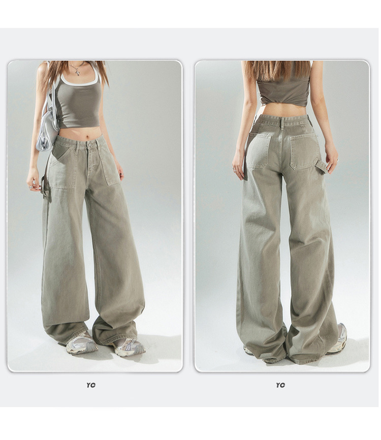 Loose Wide-Leg Pants, Boho Chic, Versatile Slimming Women's Denim Pants