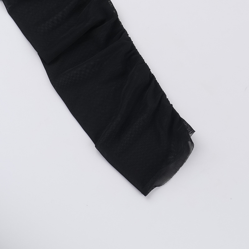 Form-Fitting Full-Sleeve Ruched Hip Dress
