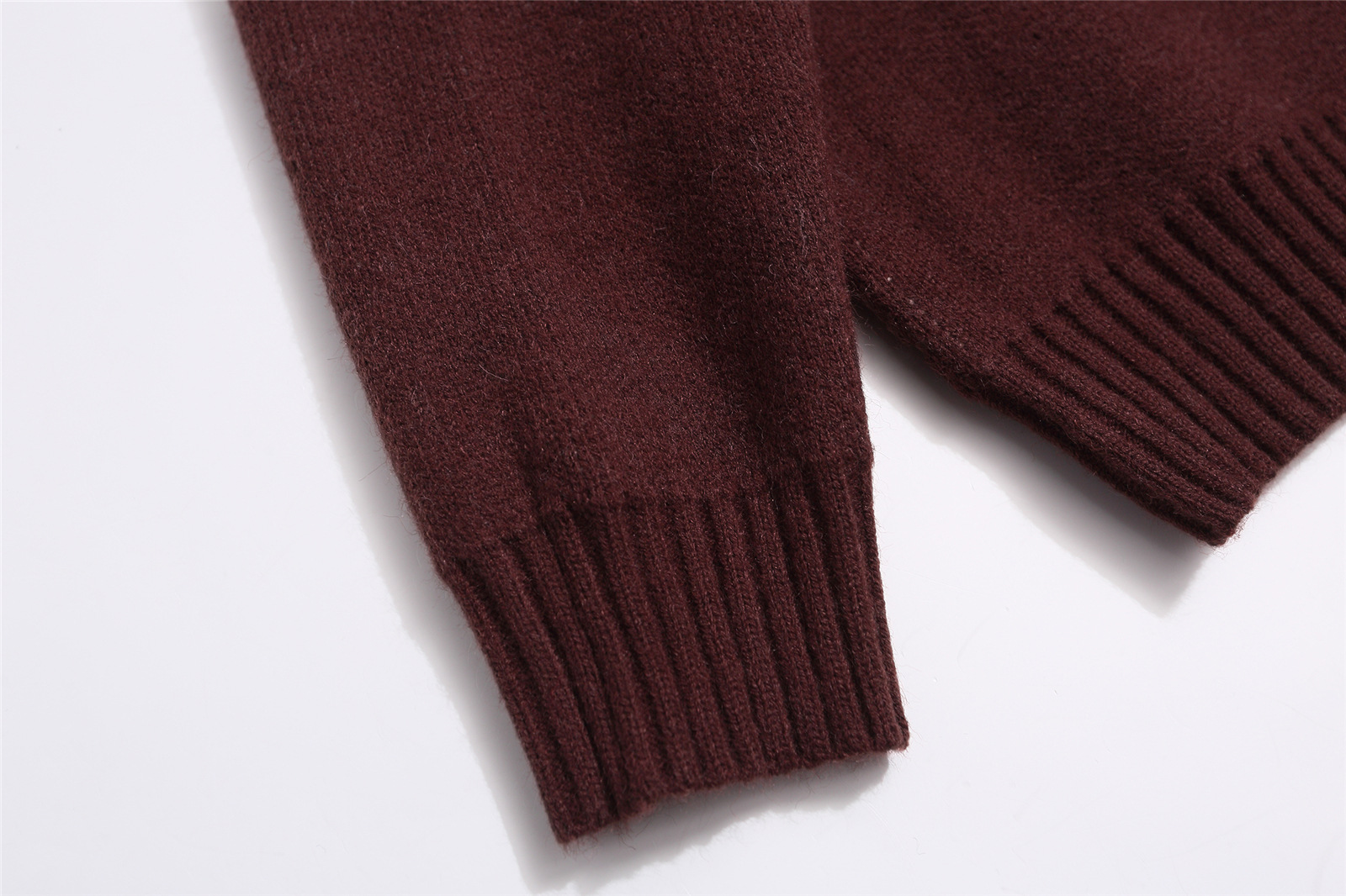 Color-Block Letter Embroidery Couple V-Neck Sweater Lazy Oversize Knitwear
