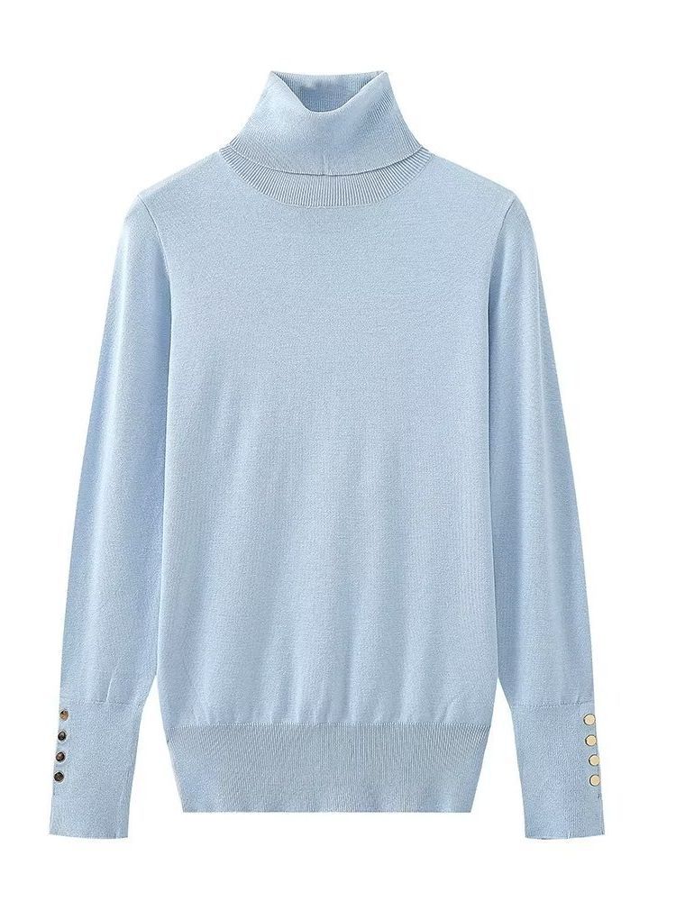 Ladies Urban High Neck Fitted Sweater