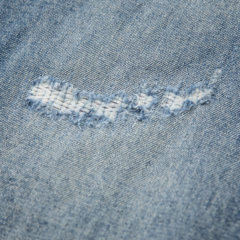 Distressed Cut-Out Tapered Jeans Men Japanese Retro Loose Fit