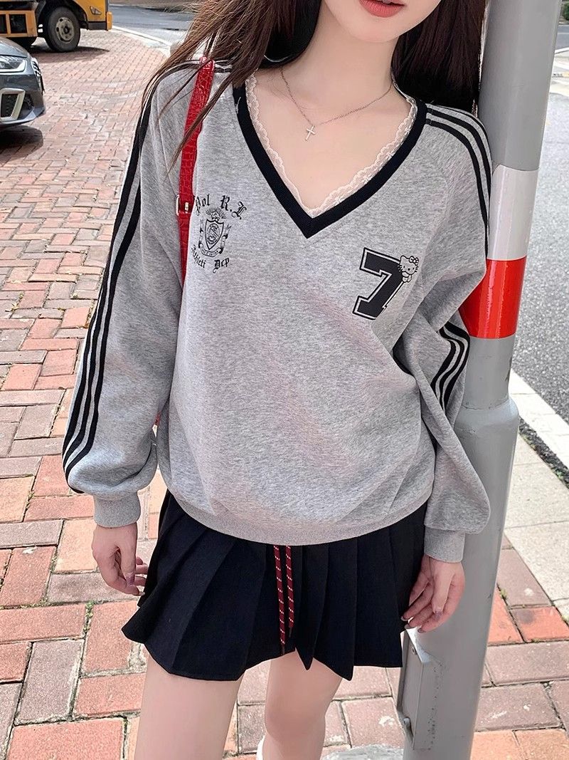 Ladies Japanese Graphic Oversized Polyester Hoodie