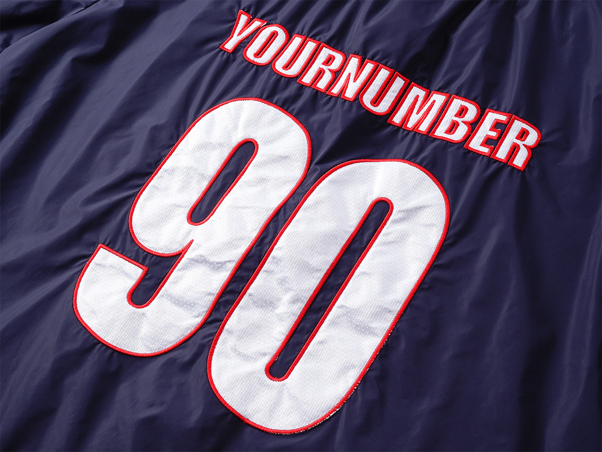 V-neck baseball jersey sweatshirt