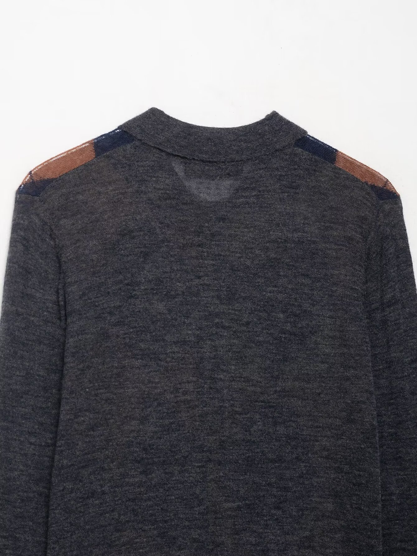 Geometric Knit Long Sleeve Shirt