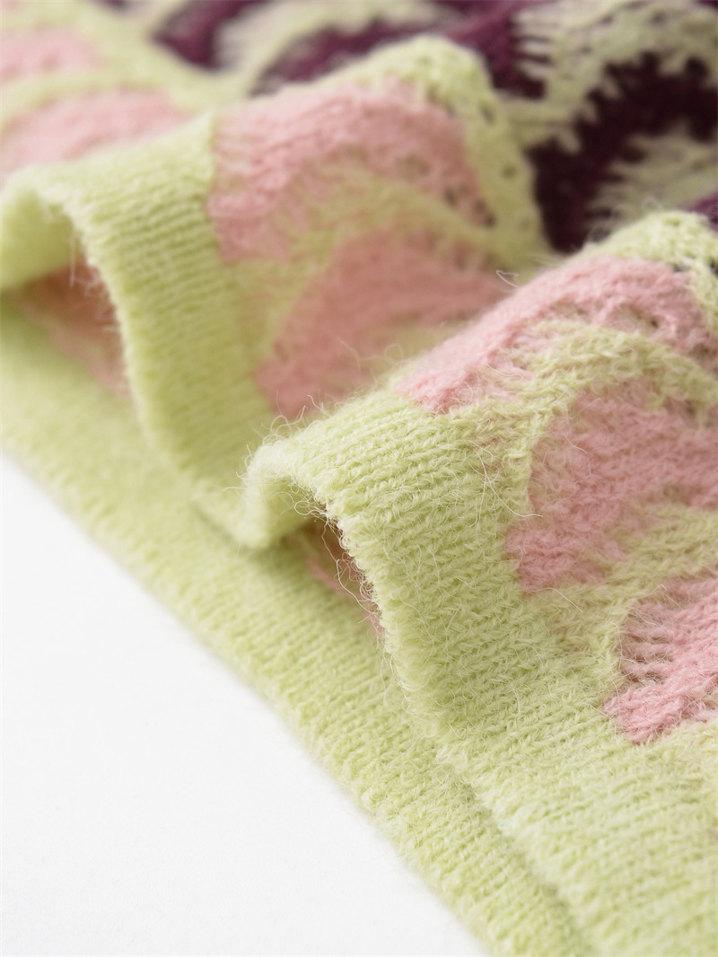 Ladies Irregular Polyester Crew Sweater
