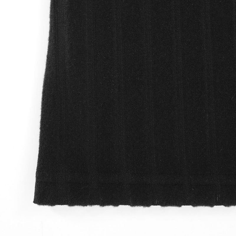 Ladies U-Neck Fitted Barred Dress