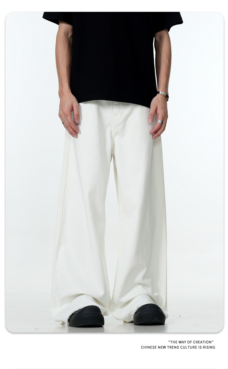 Loose Solid Color Simple Slimming Casual Wide Leg Long Pants
