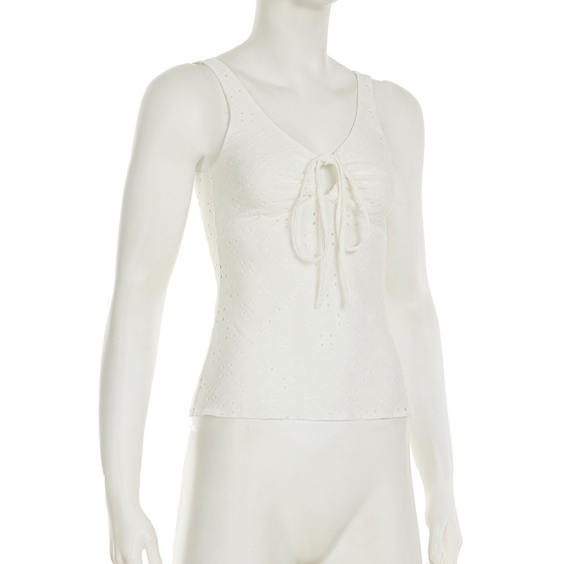Strapless Polyester Tie-Front Vest