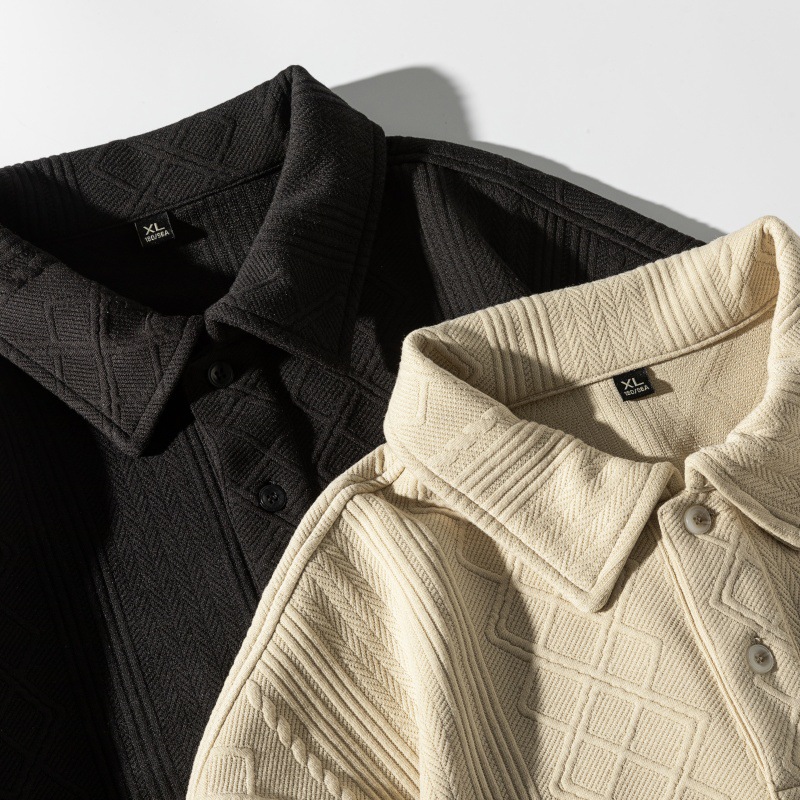 Polyester Plain Ribbed Oversized Shirt-Style Sweatshirt