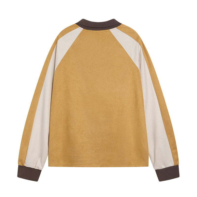 Ladies Streetwear Paneled Monogram Velvet Hoodie