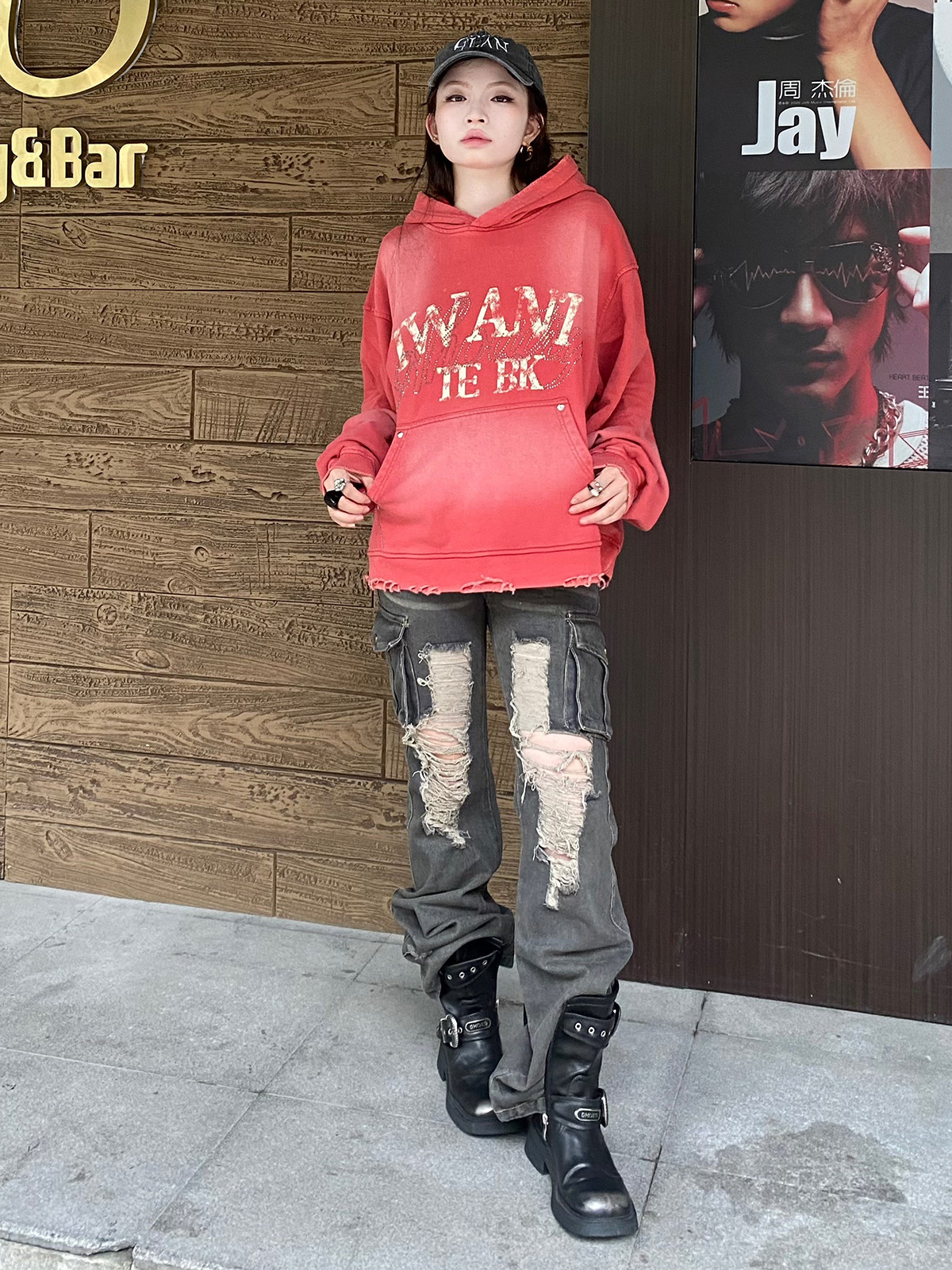 Man's American Retro Cotton Hoodie
