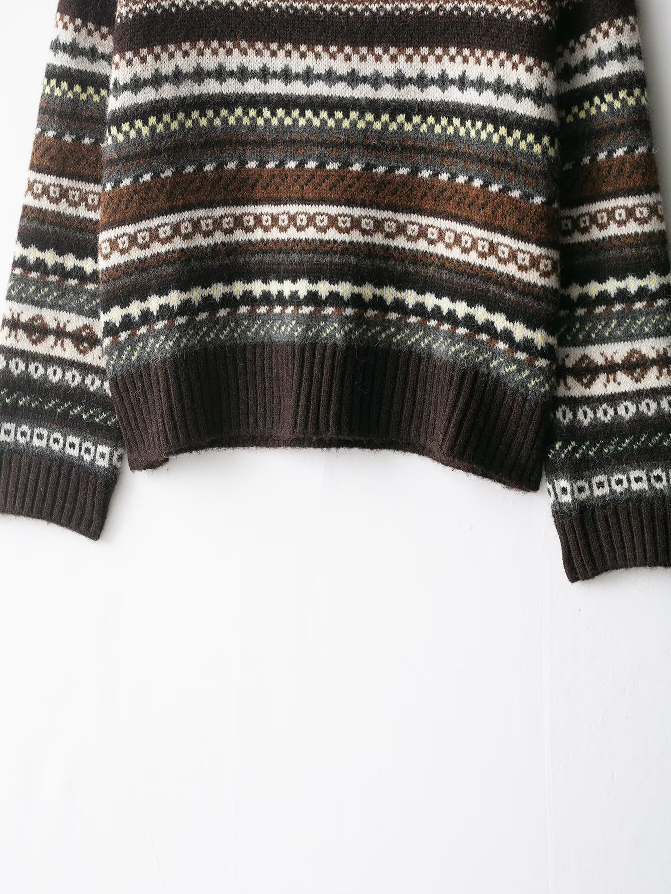 Floral Print Long Sleeve Crew Sweater