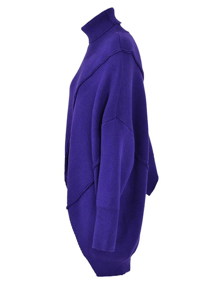 Violet Plus Asymmetric Mock Sweater Female