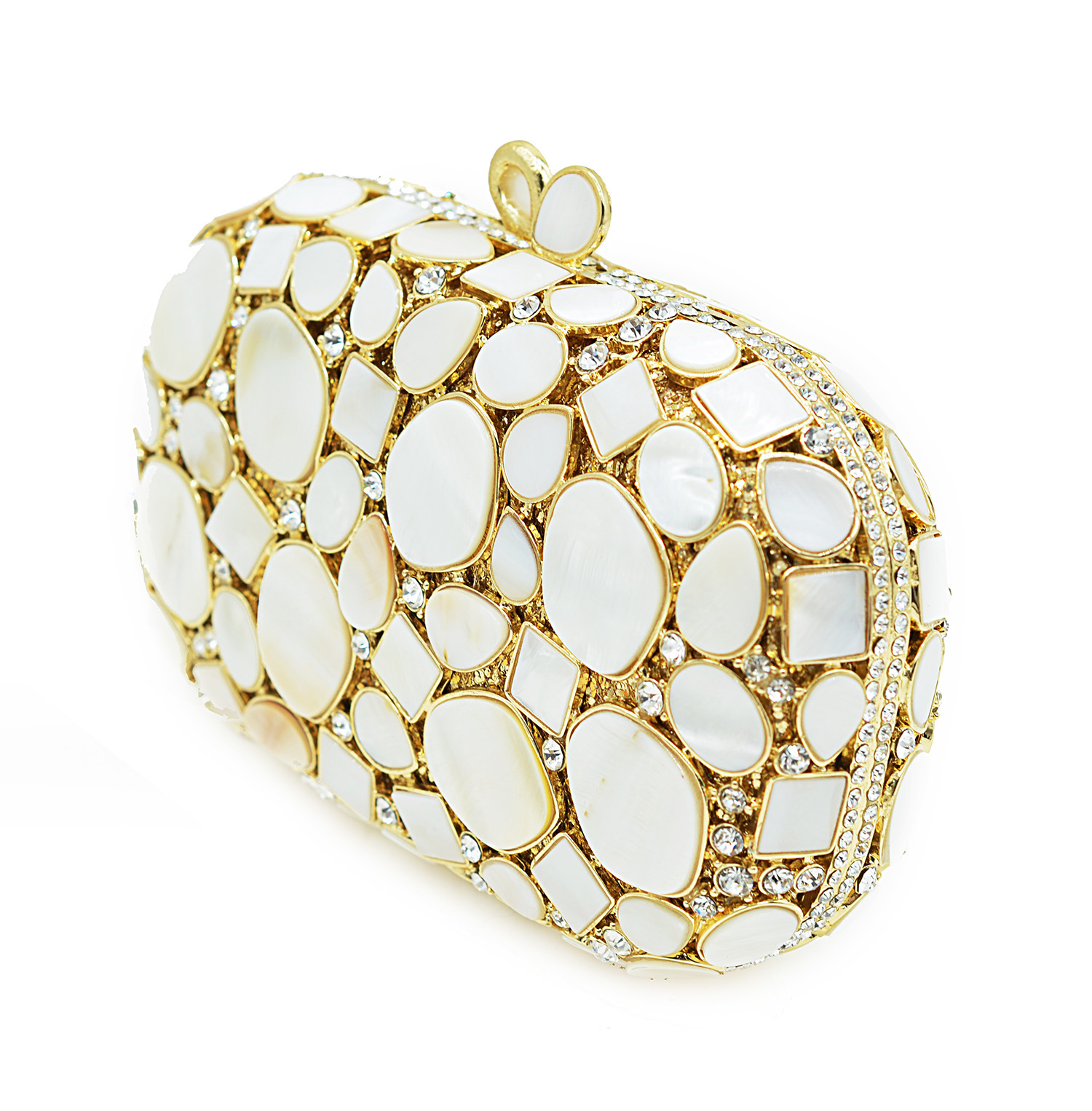 Women Luxury Crystal Evening Bags Bridal White Wedding Clutch Bag Party Handbag Purse