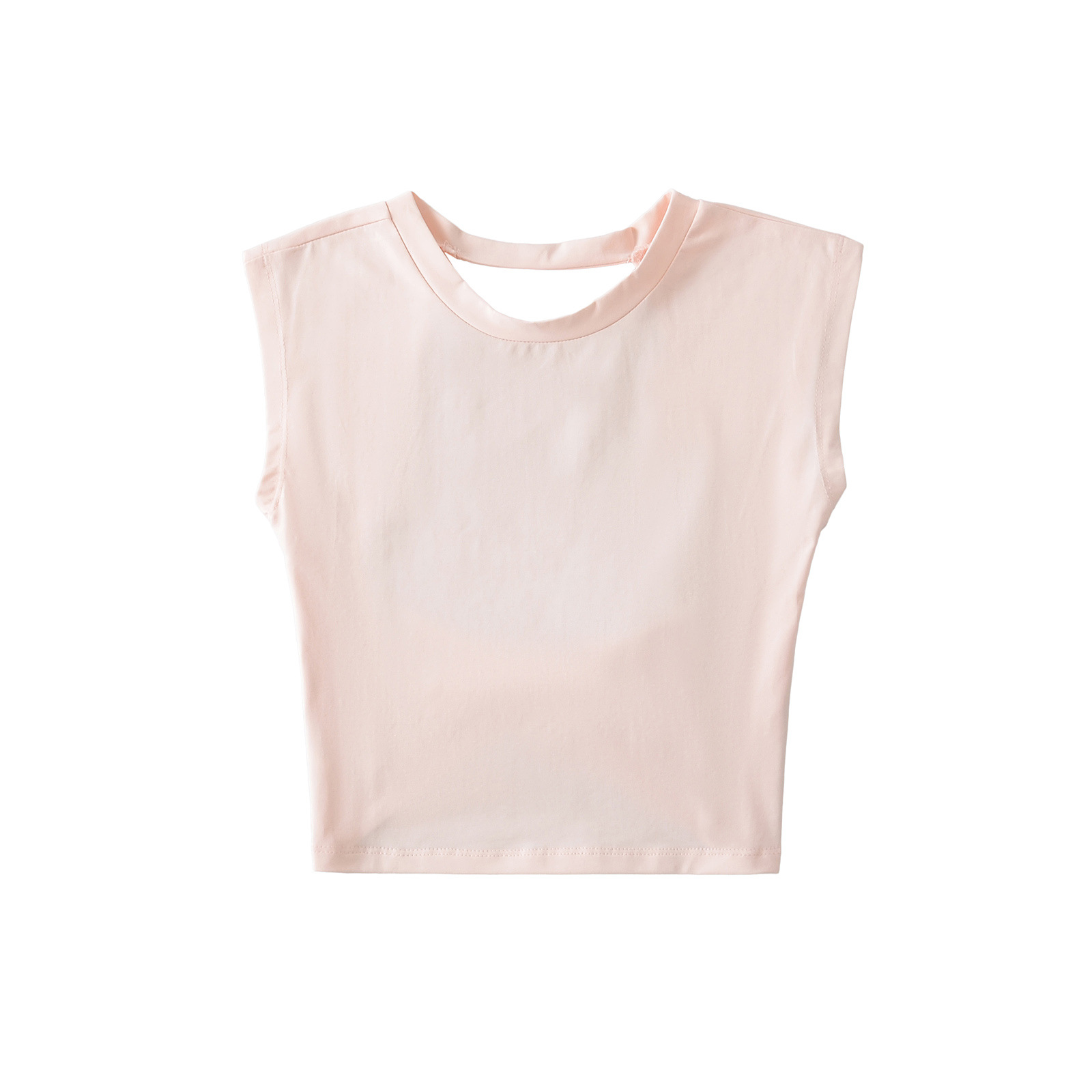 Cross over large backless sexy short T-shirt