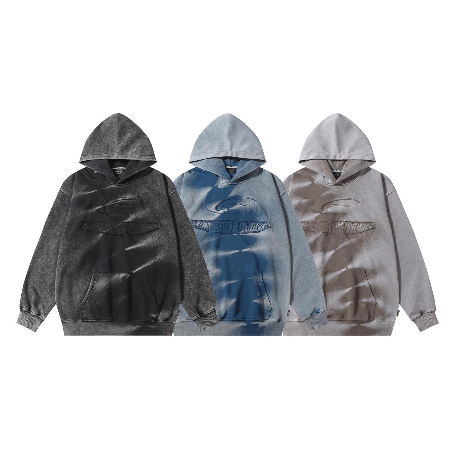 Unisex Marbled Graphic Long Sleeve Hoodie