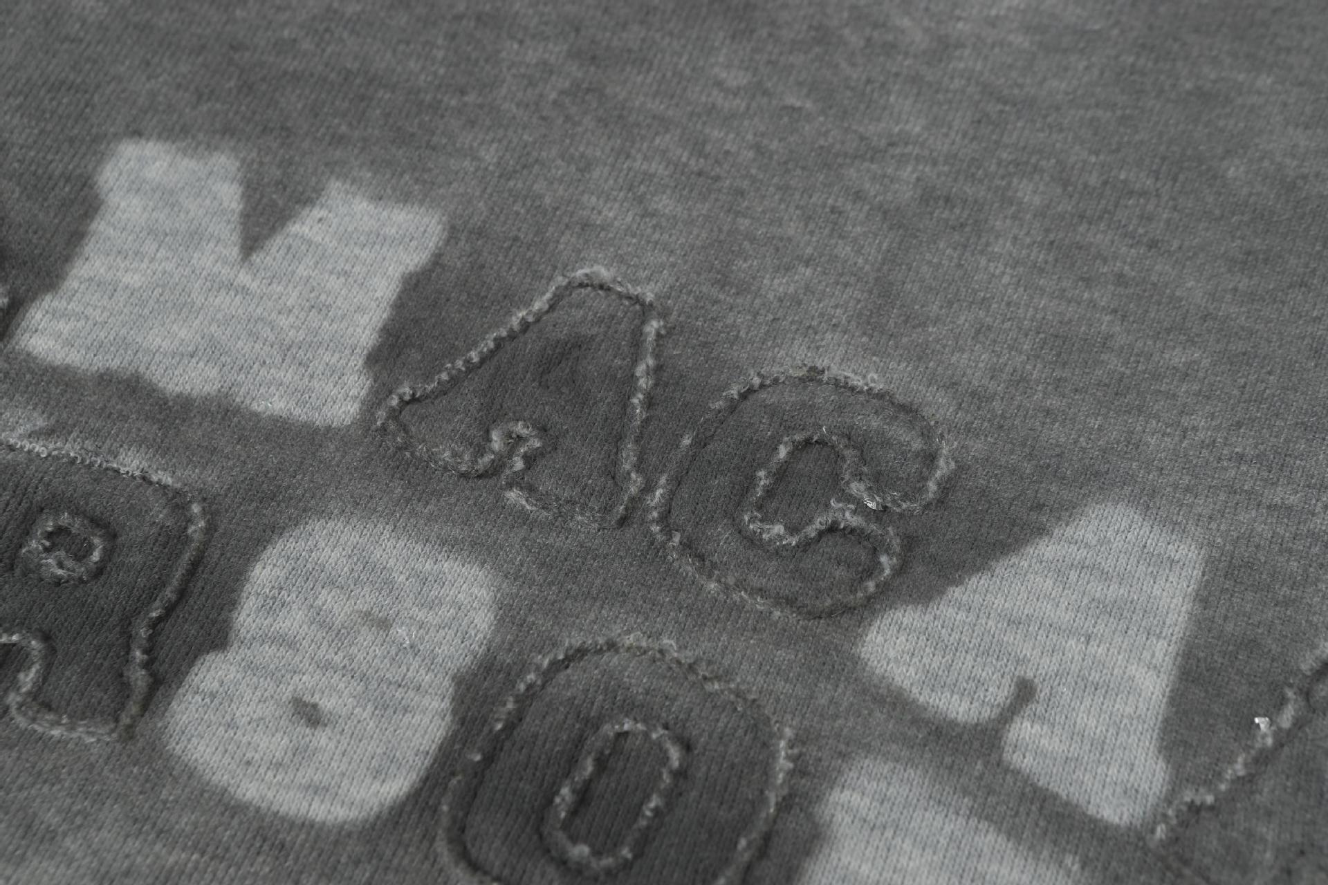 Ombre Typography Stitched Hoodie