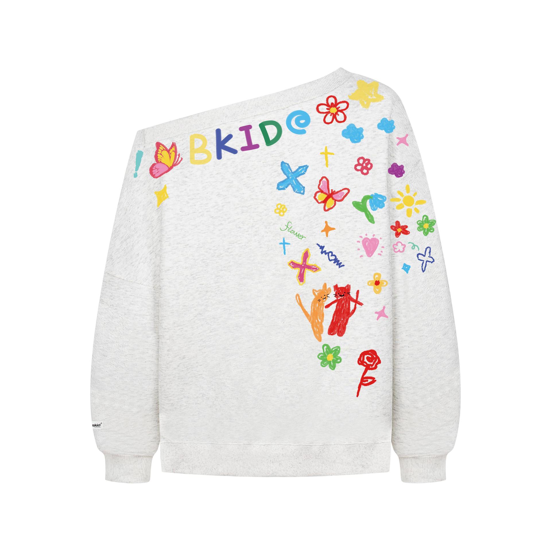 Slouchy Cotton Graphic Hoodie
