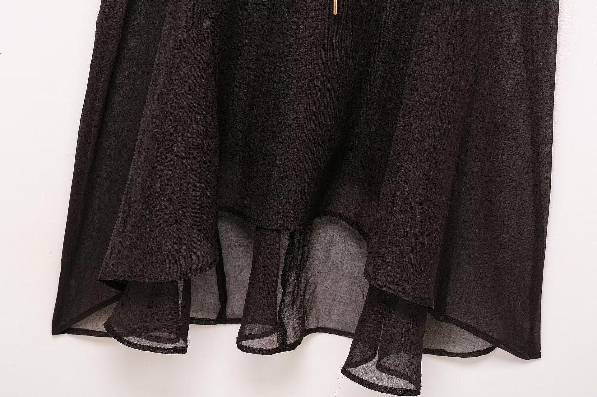 Bell Tie Front Fitted Plain Dress