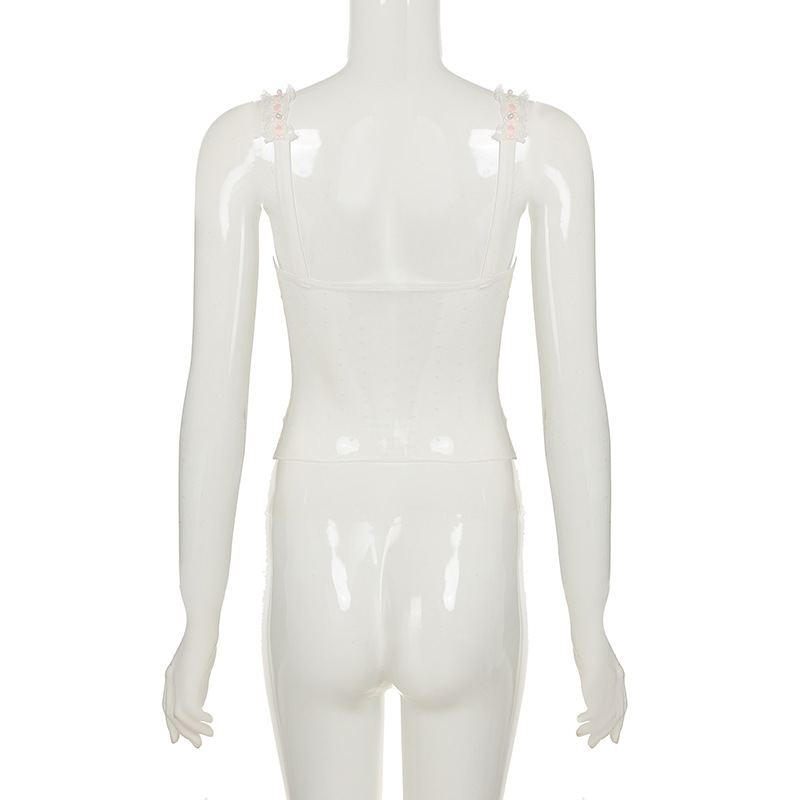 Sheer Plunge Cami Featuring Cutout Panels & Thin Straps
