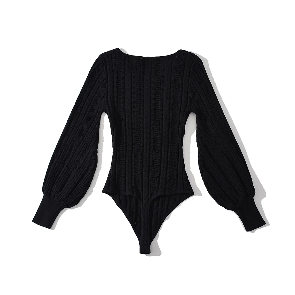 Ladies Fall Premium Bishop Crossed Cozy Plain Jumpsuit