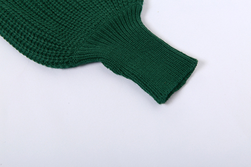 Ladies Asymmetric Textured Cropped High Neck Sweater