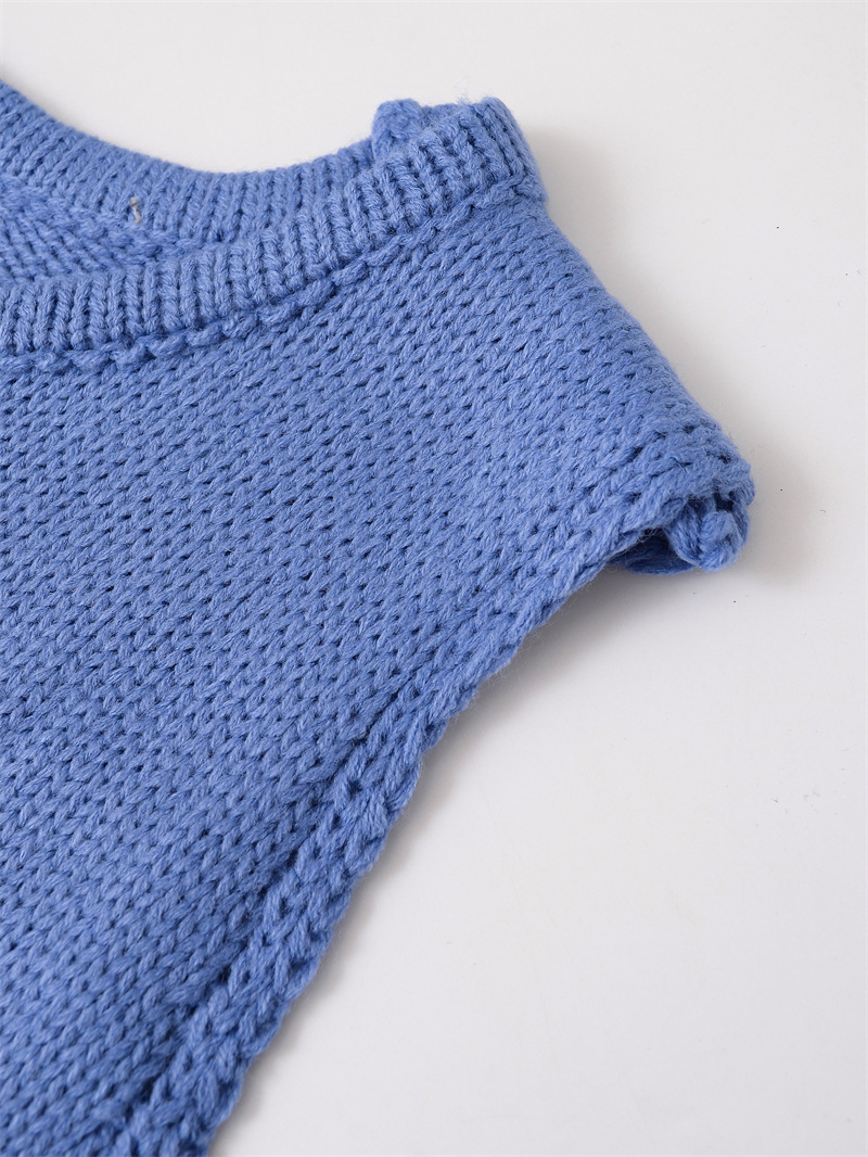 Women Plain Crew Pullover Knitwear
