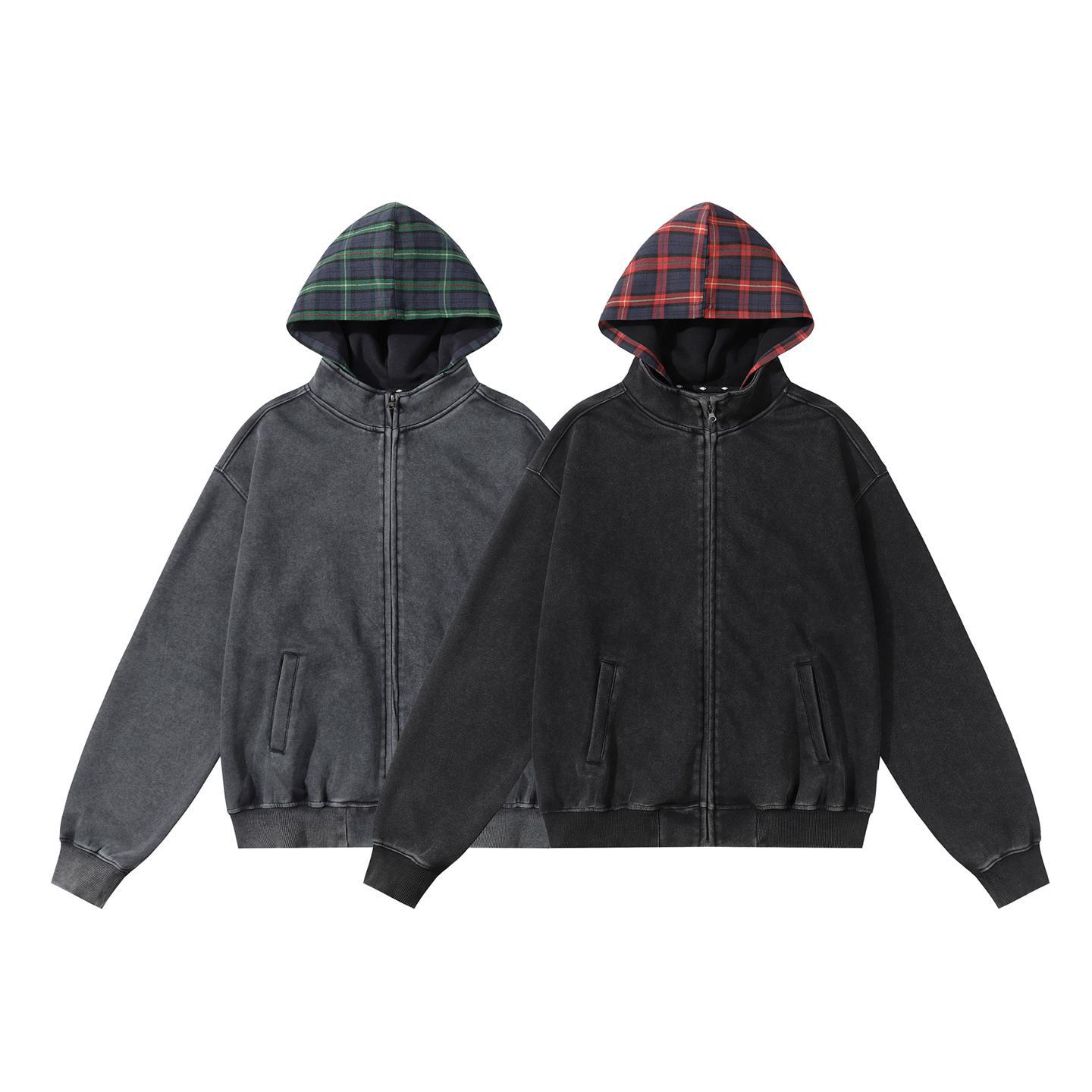 Faded Faux Layered Long Sleeve Hoodie