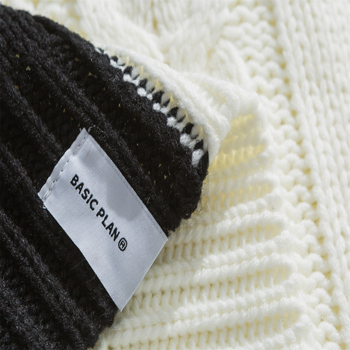 Japanese Workwear Contrast Block Oversized Sweater